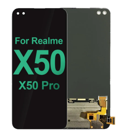 OEM Οθόνη LCD ( NO fingerprint ) με Μηχανισμό Αφής για Realme X50 Pro - Χρώμα: Μαύρο