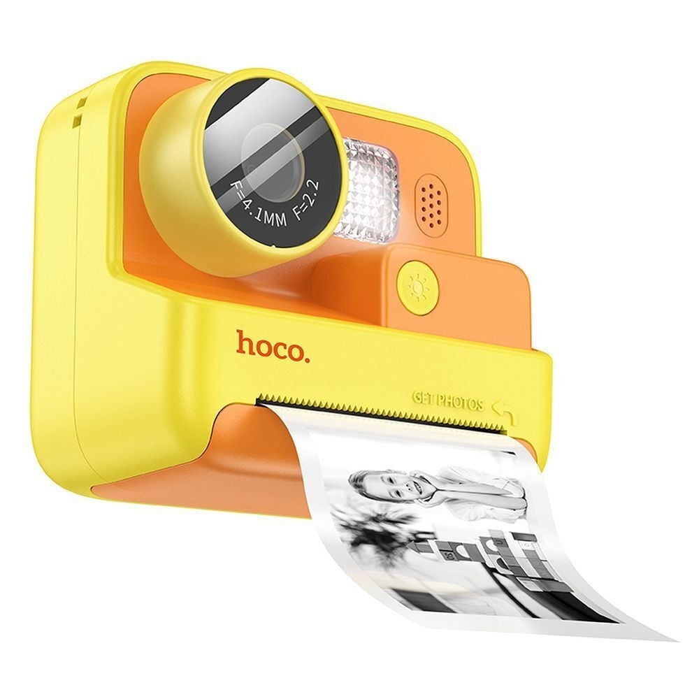 Hoco DV200 Compact Φωτογραφική Μηχανή 48MP με Οθόνη 2" Κίτρινη