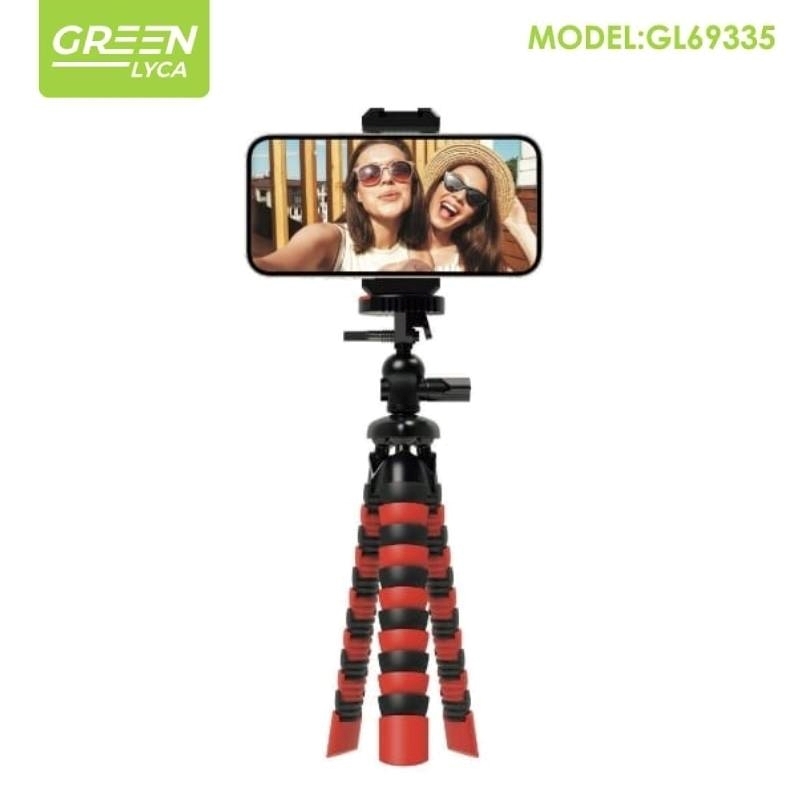 Green-Lyca GL69335 τρίποδο γραφείου - ενσωματωμένη κεφαλή 360 μοιρών - Κόκκινο