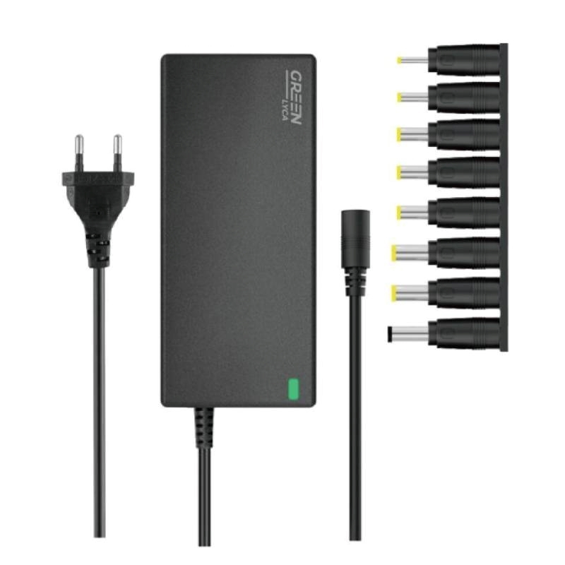 Green-Lyca G1269 45W Auto-Voltage Regulating Multi-Function Laptop Charger 8-Pin