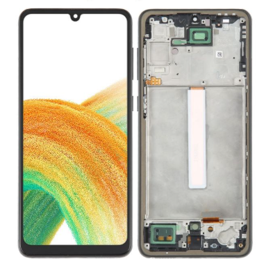 OEM Οθόνη LCD με Μηχανισμό Αφής και πλαίσιο για Samsung Galaxy A33 5G A336 - Χρώμα: Μαύρο
