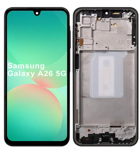 OEM Οθόνη LCD με Μηχανισμό Αφής και πλαίσιο για Samsung Galaxy A26 5G SM-A266B - Χρώμα: Μαύρο