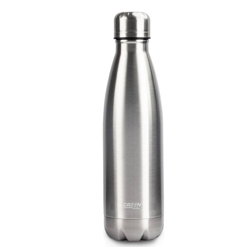 Green-Lyca GL70055 Stainless Steel Θερμός Μπουκάλι νερού για ποδηλασία - Ασήμι