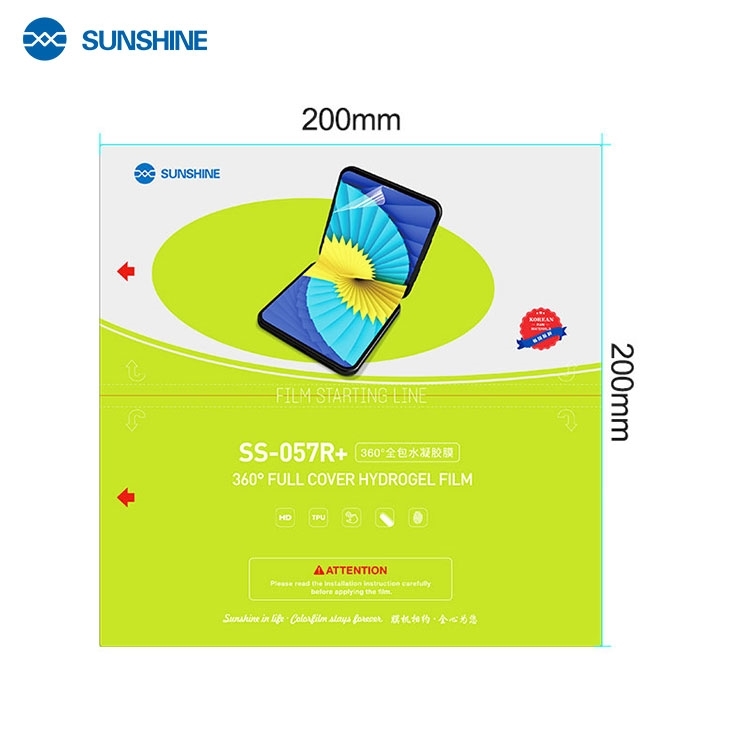 SUNSHINE SS-057R-Plus 360° all-inclusive hydrogel film for Folding Mobile 8-inches 25pcs/box