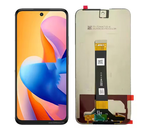 OEM Full HD Οθόνη LCD με Μηχανισμό Αφής για TCL 60 5G / 60R 5G T519H / 605 T517D / 60 SE NxtPaper 5G - Χρώμα: Μαύρο