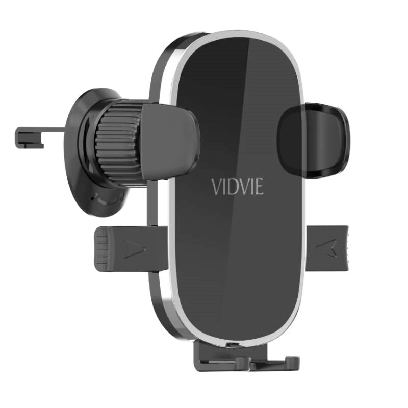 Vidvie HC1529 Βάση Κινητού Αυτοκινήτου για αεραγωγό με Ρυθμιζόμενα Άγκιστρα Περιστροφή 360 μοιρών - Μάυρο