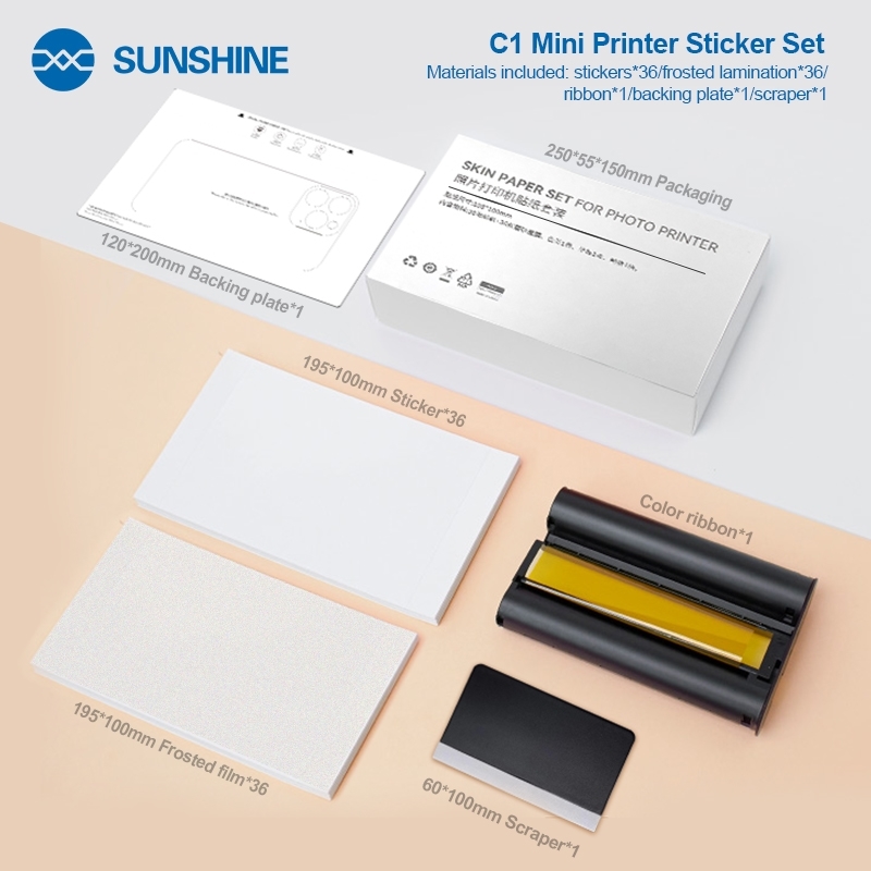 SUNSHINE C1 MINI Sticker set for mobile phone color film printer/36pcs