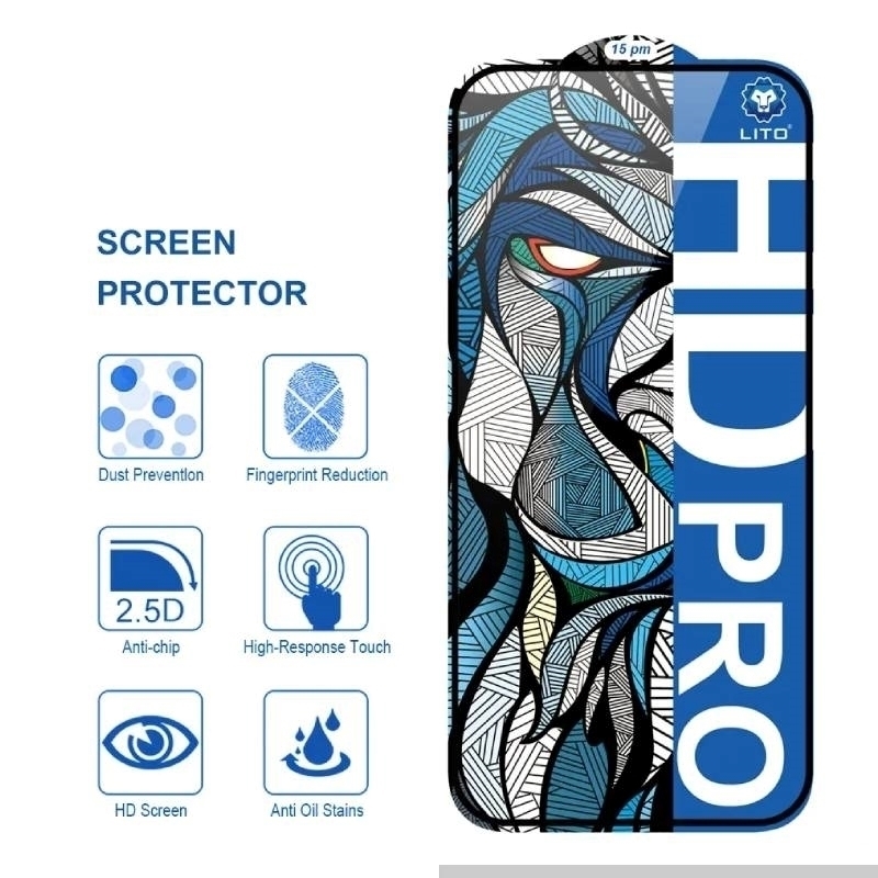 Lito Προστασία Οθόνης Full Glass Full Glue HD Pro Tempered Glass για iPhone Air - Χρώμα: Μαύρο