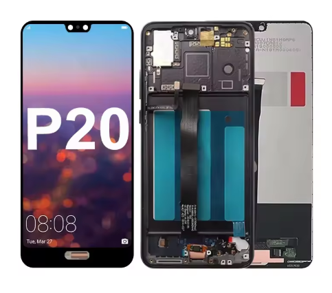OEM Full HD Οθόνη LCD ( NO fingerprint ) με Μηχανισμό Αφής και Πλαίσιο για Huawei P20 - Χρώμα: Μαύρο