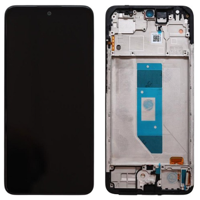 OEM Οθόνη LCD ( NO fingerprint ) με Μηχανισμό Αφής και Πλαίσιο για Xiaomi Redmi Note 14 4G BIG Glass (H:16,4cm) ( EU Version 24117RN76Ε ) - Χρώμα:Μαύρο
