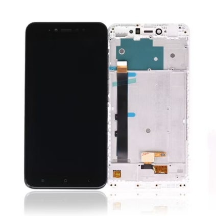 OEM Οθόνη LCD με Μηχανισμό Αφής και Πλαίσιο για Xiaomi Redmi Note 5A Prime - Χρώμα: Λευκό