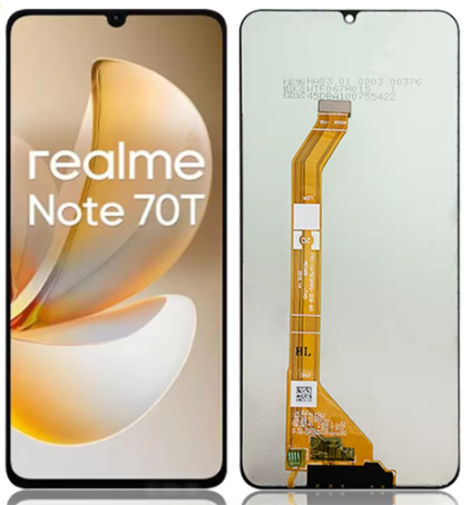 OEM Οθόνη LCD με Μηχανισμό Αφής για Realme Note 70T - Χρώμα: Μαύρο