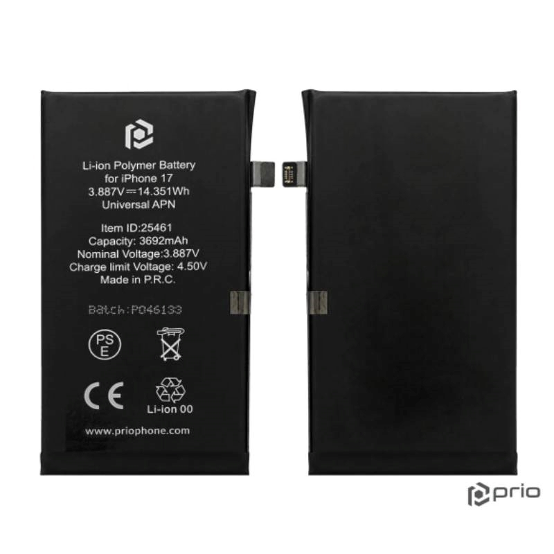 Μπαταρία Prio Συμβατή για Apple iPhone 17 - 3692 mAh