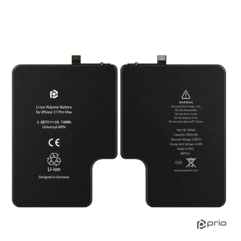 Μπαταρία Prio Συμβατή για Apple iPhone 17 Pro Max - 4823 mAh