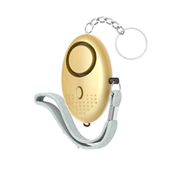 130DB Siren Song LED Portable Emergency SOS Security Self Defense Alarm Keychain Personal Alarm for Women Children Elders - Χρυσός