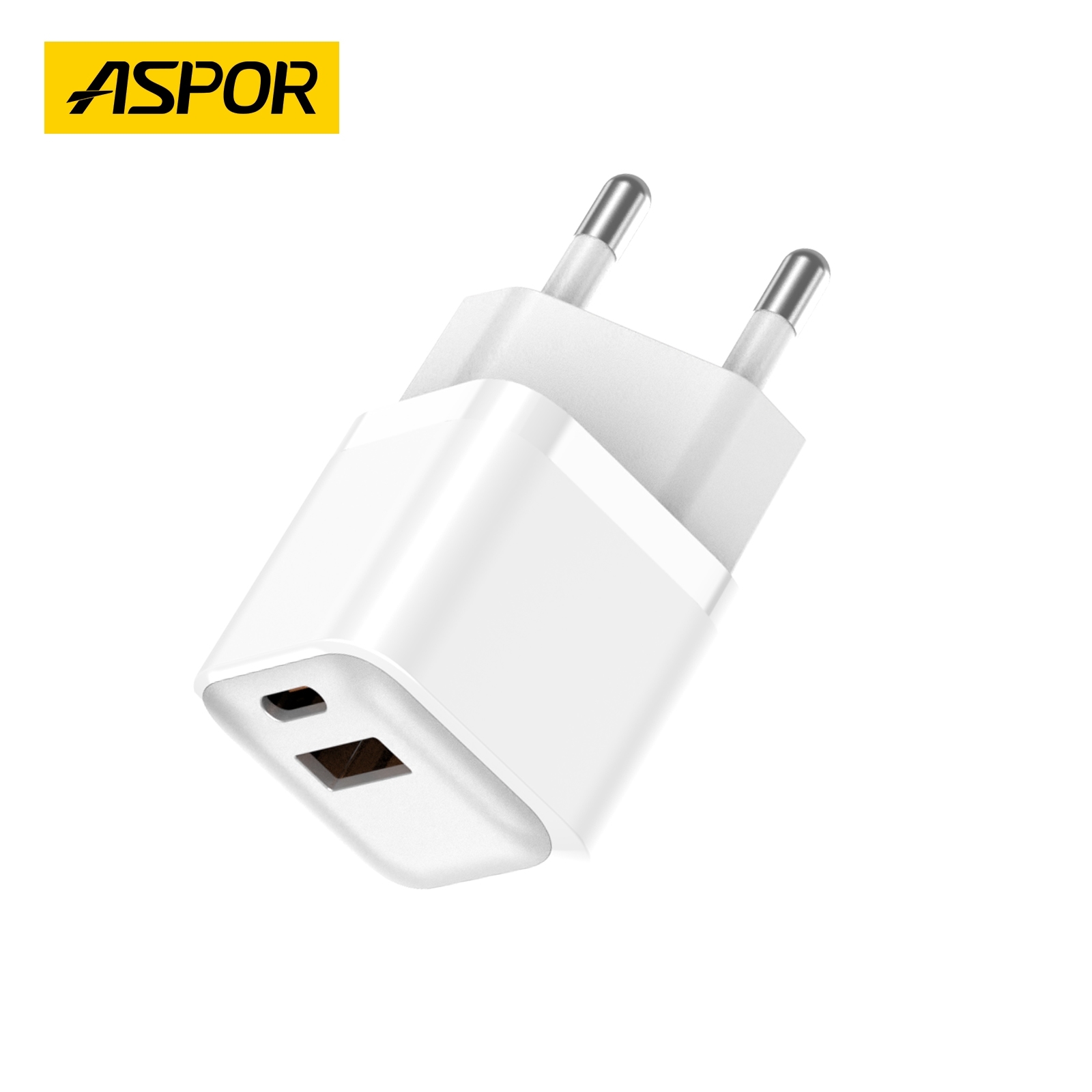 ASPOR A870 30W GaN Γρήγορη Φόρτιση με Θύρα USB-C με Καλώδιο Type-C Σε Type-C - Λέυκο