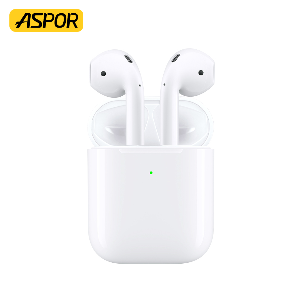 Aspor A616 Airbuds 2 Ασύρματα Ακουστικά με Θήκη Φόρτισης - Λευκό