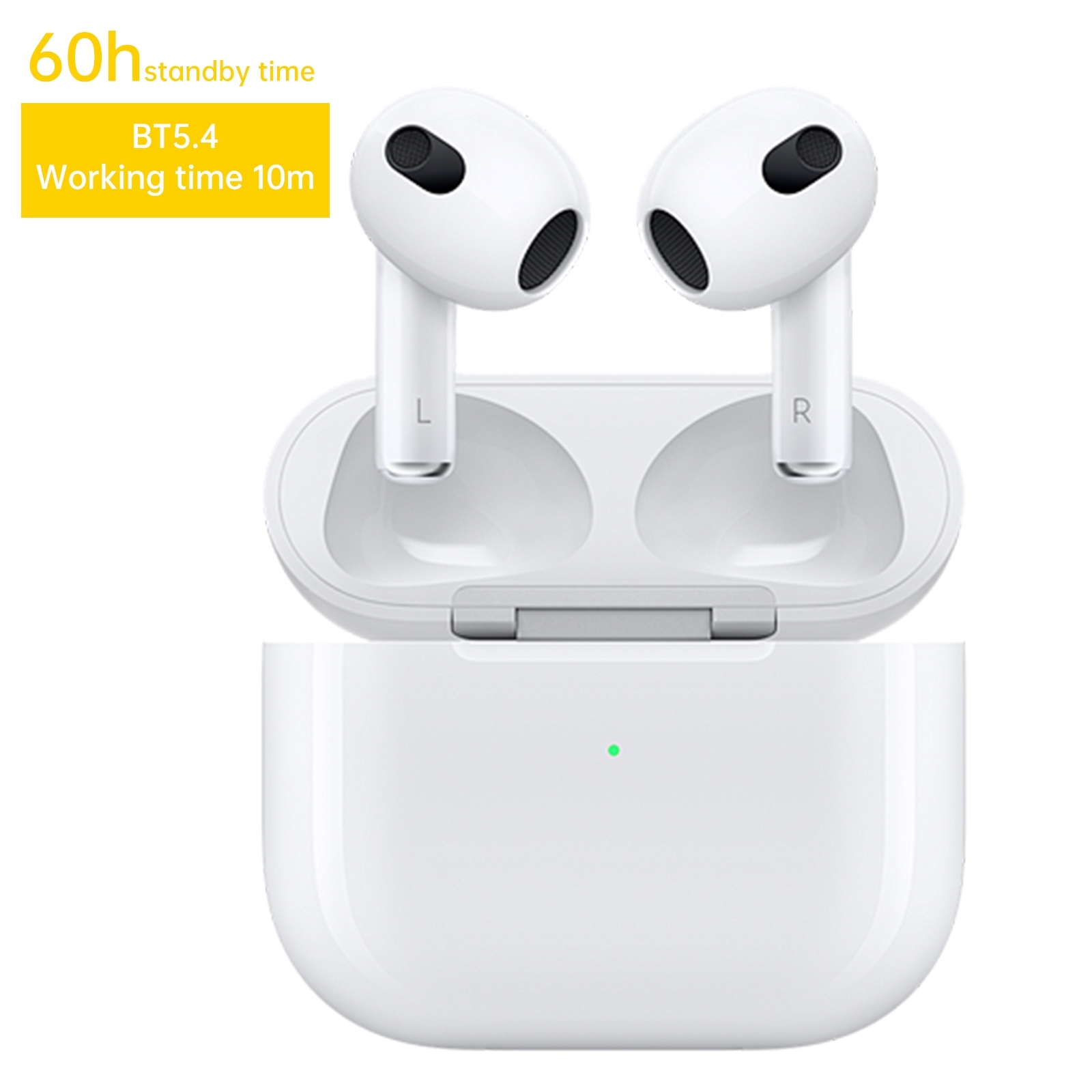 Aspor A636 Airbuds 4 Ασύρματα Ακουστικά με Θήκη Φόρτισης - Λευκό