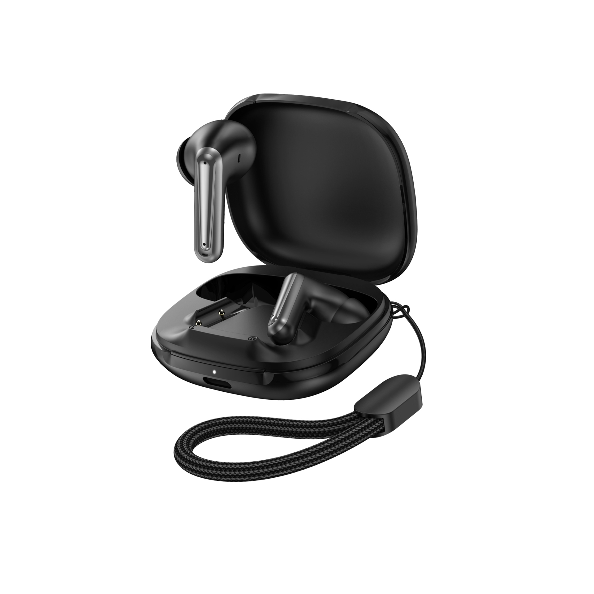 Foneng BL180 4 Microphone ANC+ENC Noise Cancelling Ασύρματα Ακουστικά με Θήκη Φόρτισης - Μαύρο