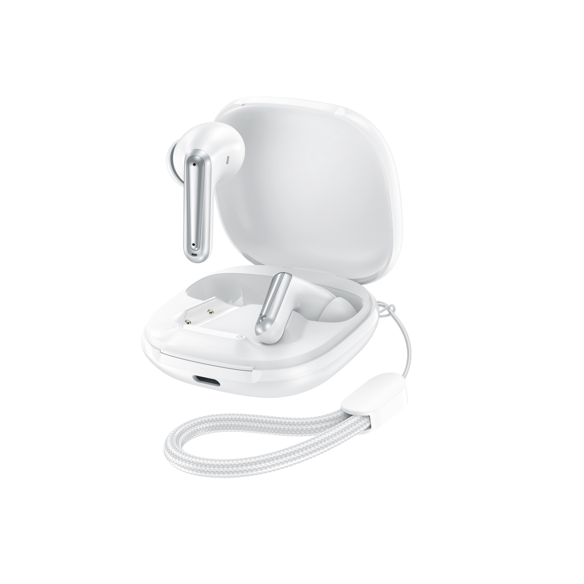 Foneng BL180 4 Microphone ANC+ENC Noise Cancelling Ασύρματα Ακουστικά με Θήκη Φόρτισης - Λευκό