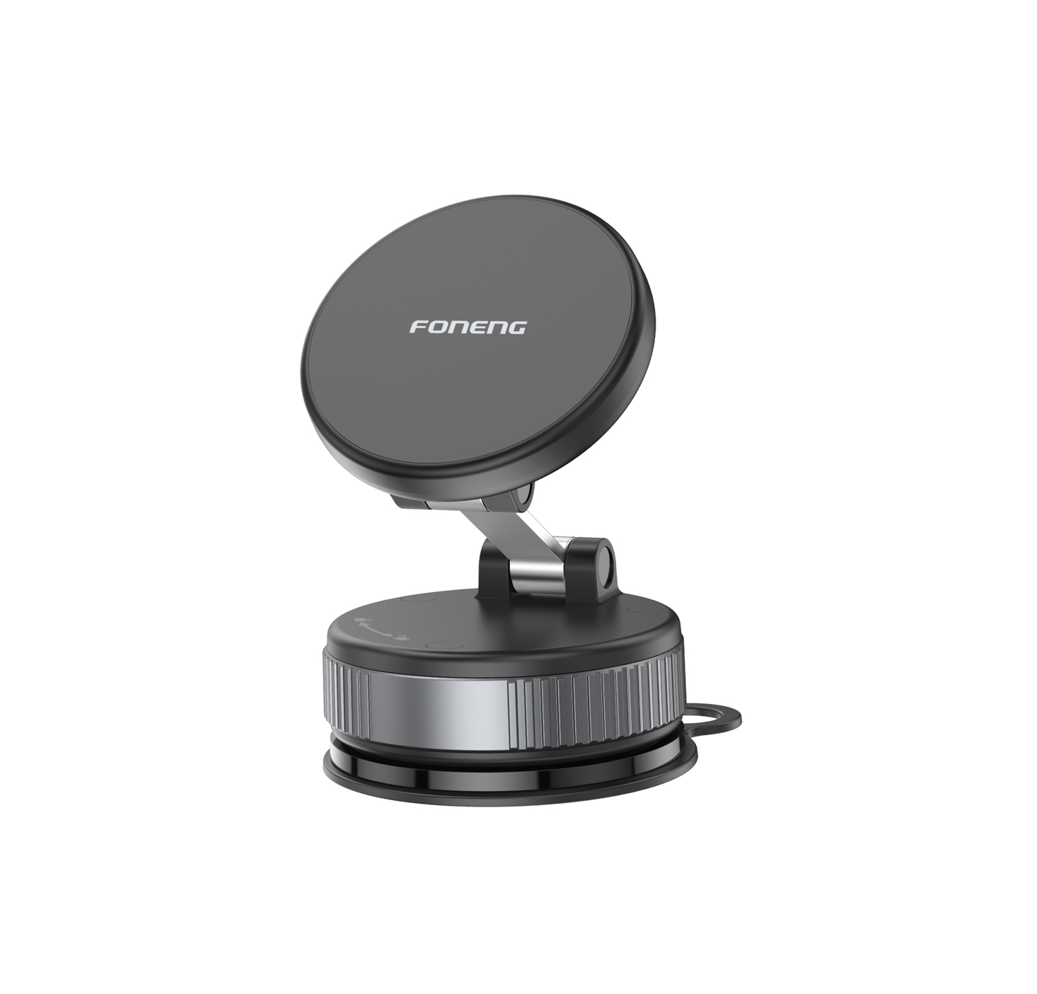 Foneng CP129 Vacuum Magnetic Foldable Phone Holder Μαγνήτη Βάση Κινητού με βεντούζα - Μαύρο