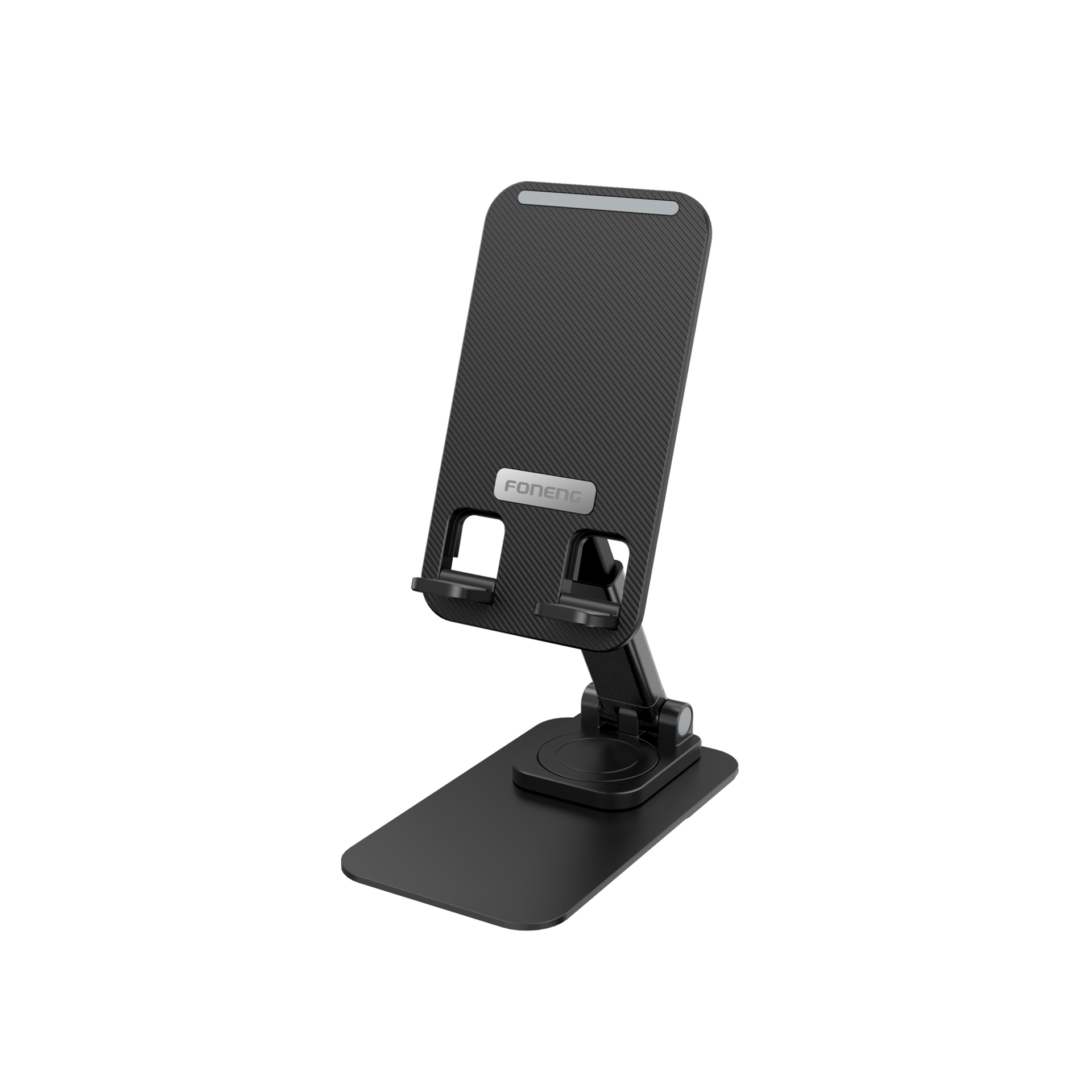 Foneng CP125 Metal Foldable Rotatable Desktop Phone Holder - Μαύρο