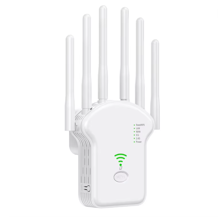 KouVolsen KOS-12077 Έξυπνος ασύρματος ενισχυτής σήματος wifi 2.4g-5.0g SD Ram 32mb - Λευκό