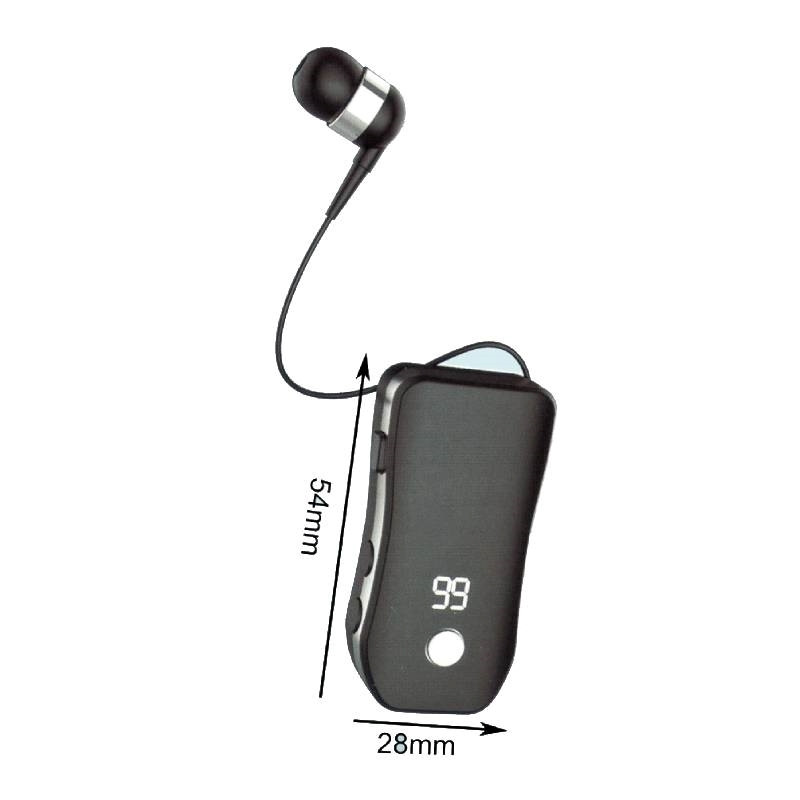 KouVolsen KOS-23053 Ασύρματα Ακουστικά Earphone Clip-On Wireless Headset - Μαύρο