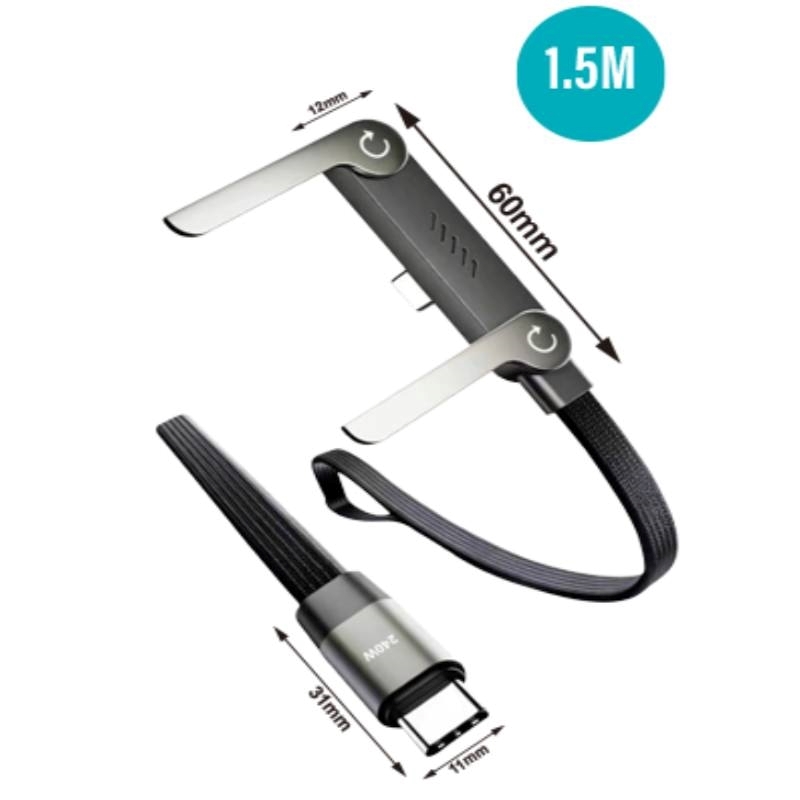 KouVolsen X261 Καλώδιο 65w USB-A σε Type-C Γρήγορη Φόρτιση 1.5m - Μαύρο