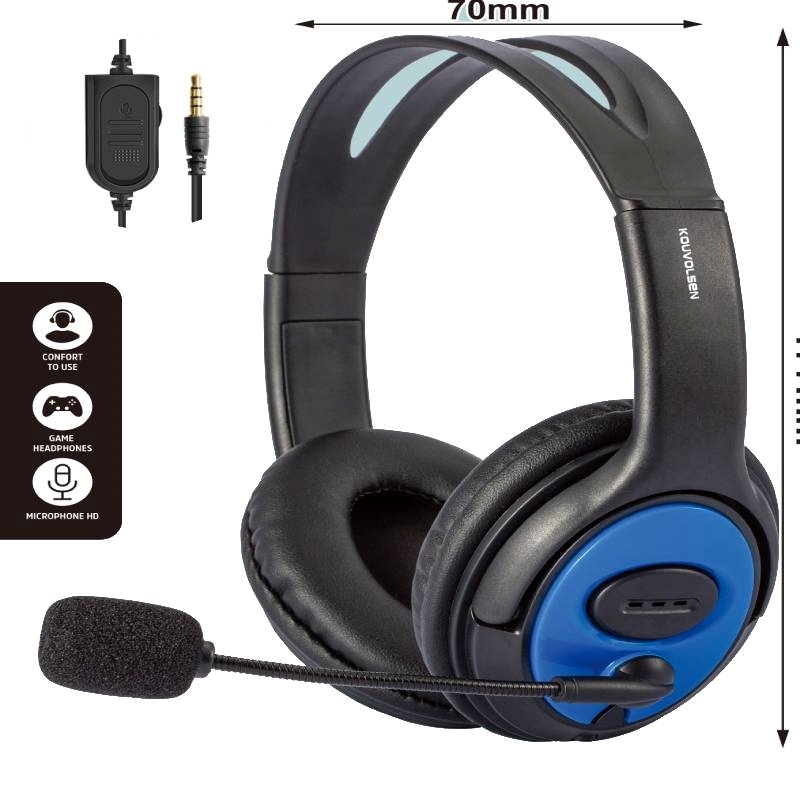 KouVolsen KOS-15072 RGB Gaming Headset with High Sensitivity Microphone For Computer or Laptop - Μαύρο