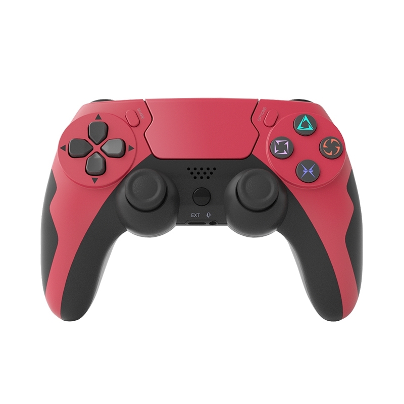 GAMINJA Επαγγελματικό Ασύρματο Χειριστήριο Bluetooth για PS4 με Hall Effect Joysticks, Γυροσκόπιο 6 Αξόνων & Διπλή Δόνηση (OEM/ODM)(βαθύ κόκκινο του κρασιού)