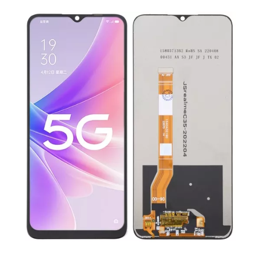 OEM Οθόνη LCD με Μηχανισμό Αφής για Oppo A58 5g / A78 5g / A97 5g / Realme C55 - Χρώμα: Μαύρο